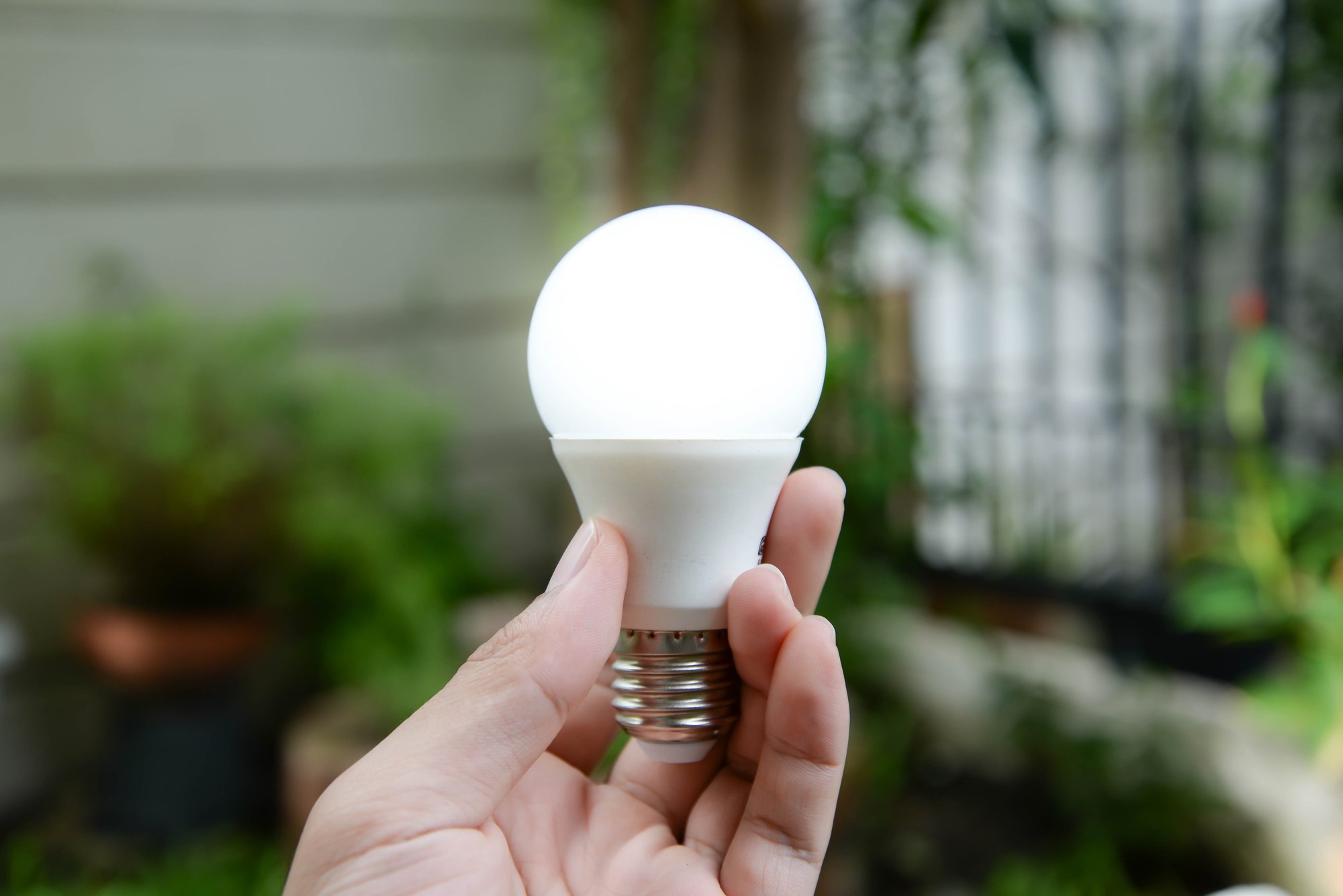 LED bulb with lighting - New technology of energy